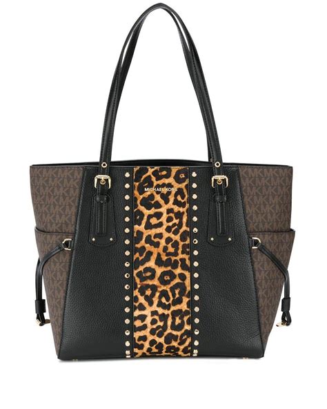 michael kors black leopard purse|michael kors leopard handbags.